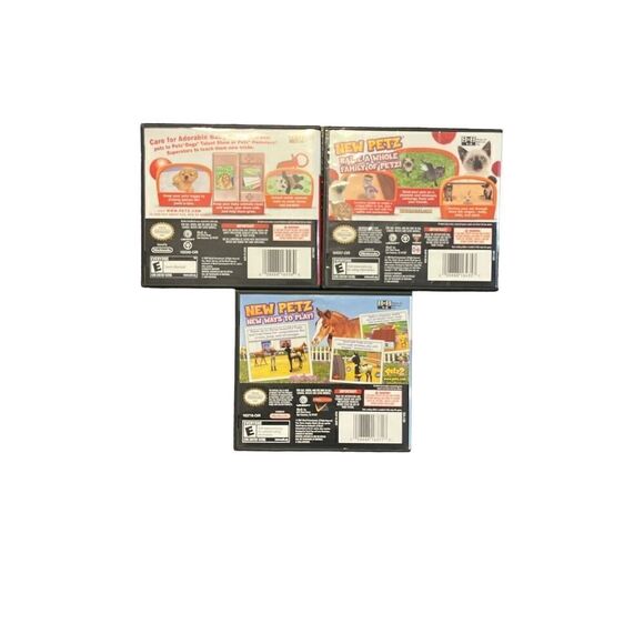nintendo ds lot of 3 games bundle With Cases Petz Horses Cats Nursery - Picture 2 of 3